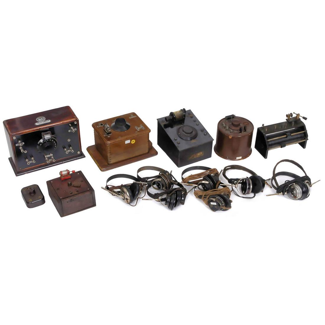 7 Detector Radios and 7 Headphones, 1920-30 (1 of 1)