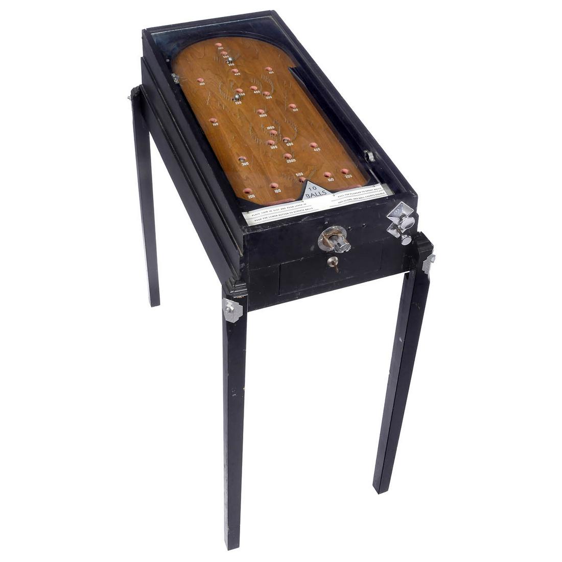 American Coin-Activated Bagatelle Game, c. 1930 (1 of 2)