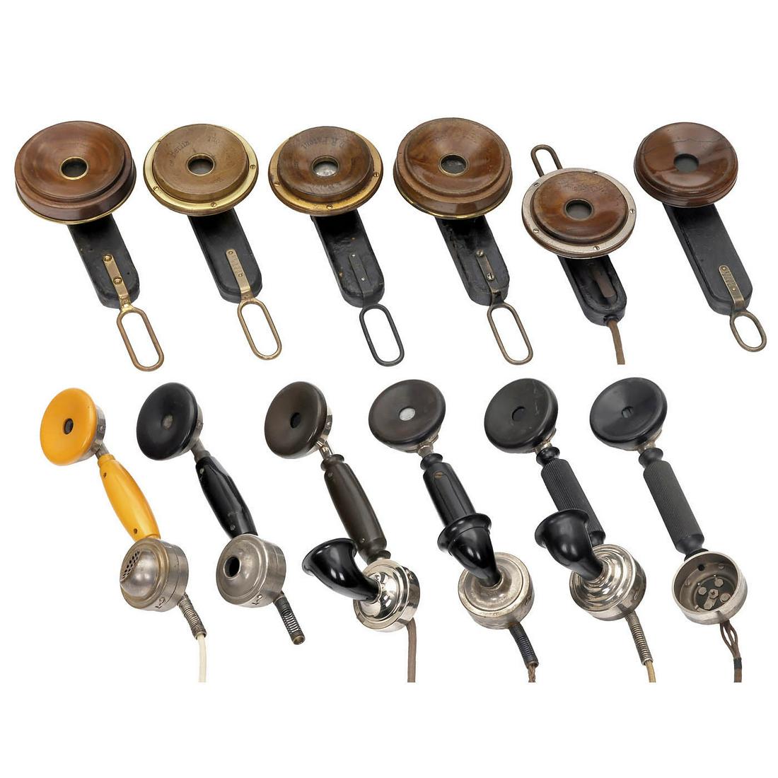 Six Telephone Handsets and Six Receivers, 1895 onwards (1 of 1)