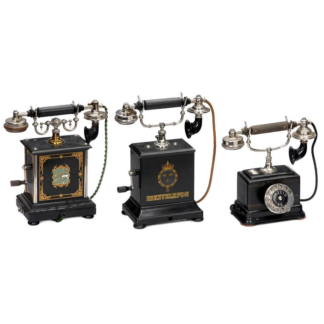 Three Swedish Ericsson Table Telephones (1 of 1)
