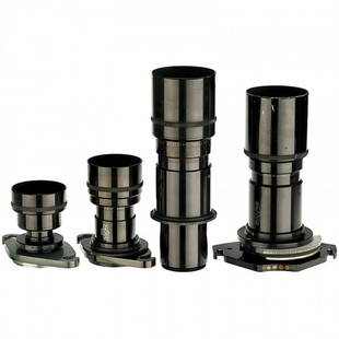 4 Lenses for TV Cameras, c. 1960: 4 Lenses for TV Cameras, c. 1960 Kinoptik, Paris. 1) Apochromat 2/50mm - lens and glass clean. (3+/3+). 2) Apochromat 2/75mm - lens and glass clean. (3/3). 3) Apochromat 2/100mm - glass minimal dearty