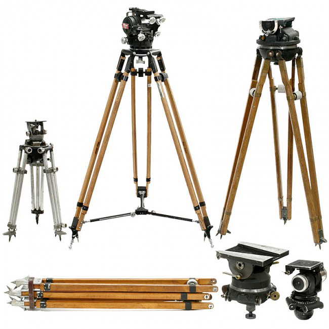 504 Lot Professional Movie Camera Tripods, 19401975