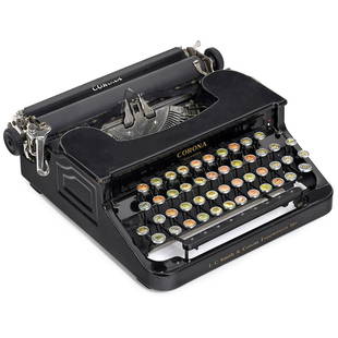 Animal Keyboard Corona Typewriter, c. 1936: Animal Keyboard Corona Typewriter, c. 1936 L.C. Smith & Corona Typewriter Inc., Syracuse, New York. Marketed with the slogan "A gift to help little fingers guide eager young minds". - The company equi