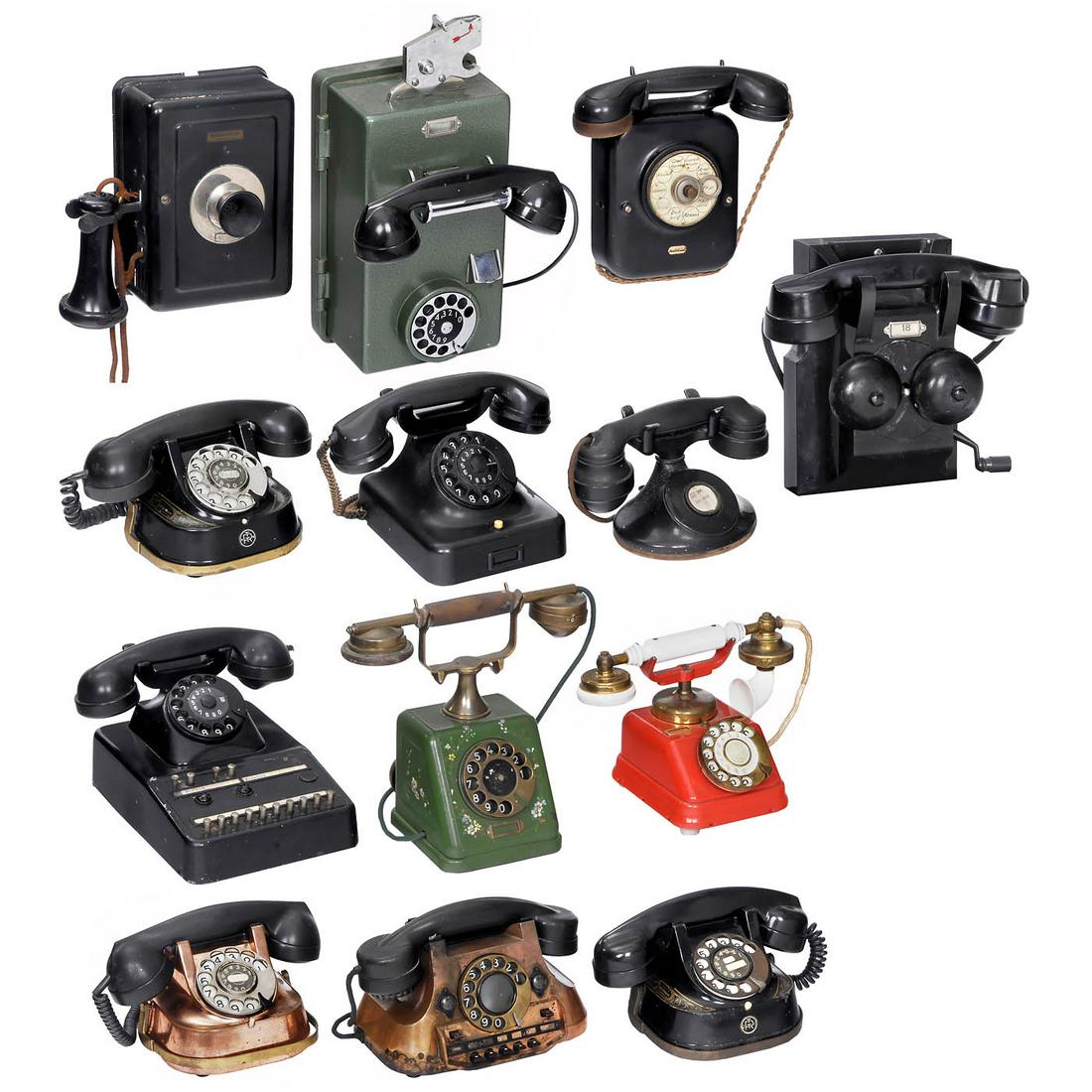 13 Desk or Wall Telephones, c. 1950s-60s (1 of 6)