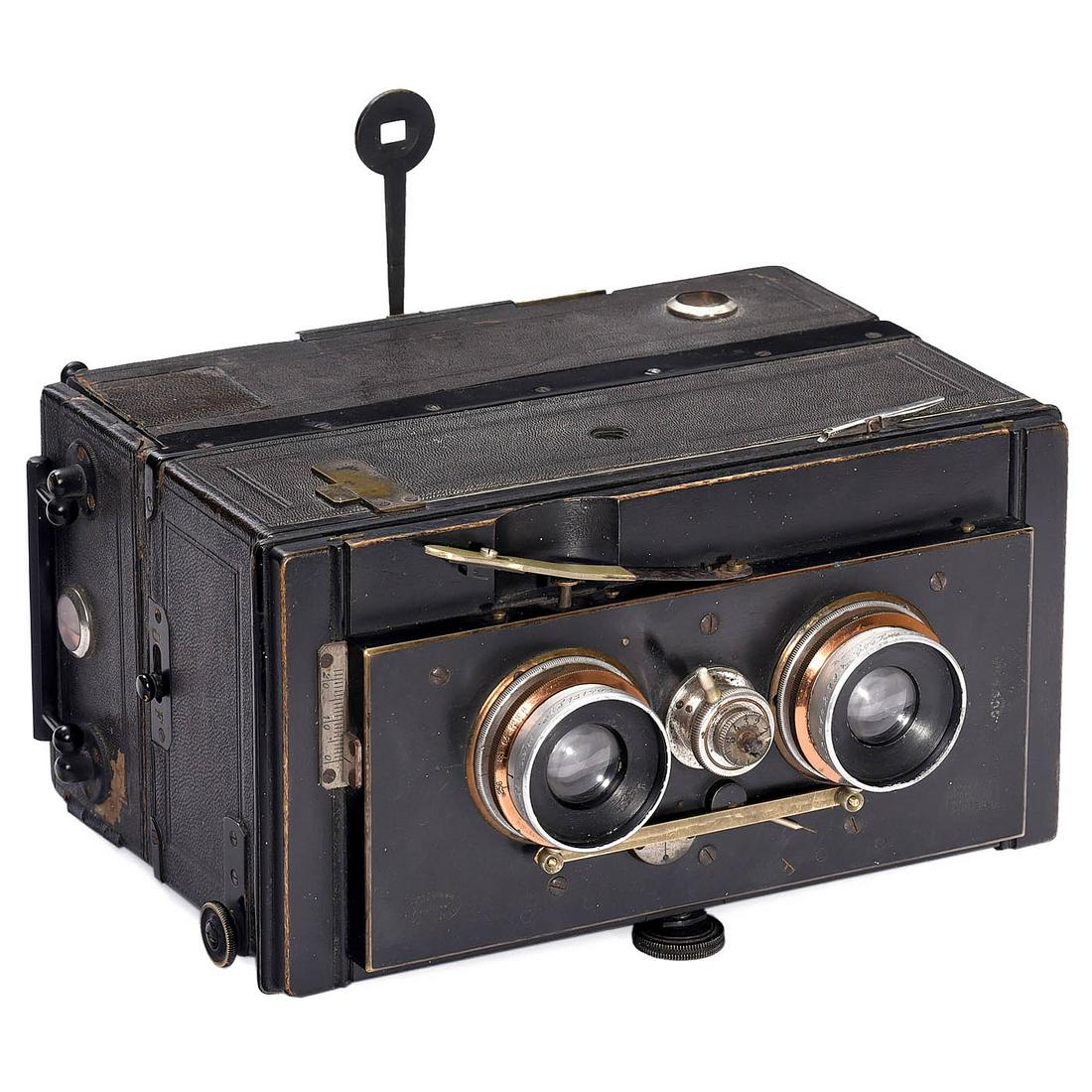Bellieni Jumelle 8 x 16 cm Stéréo Panoramique Camera, 1905 (1 of 1)