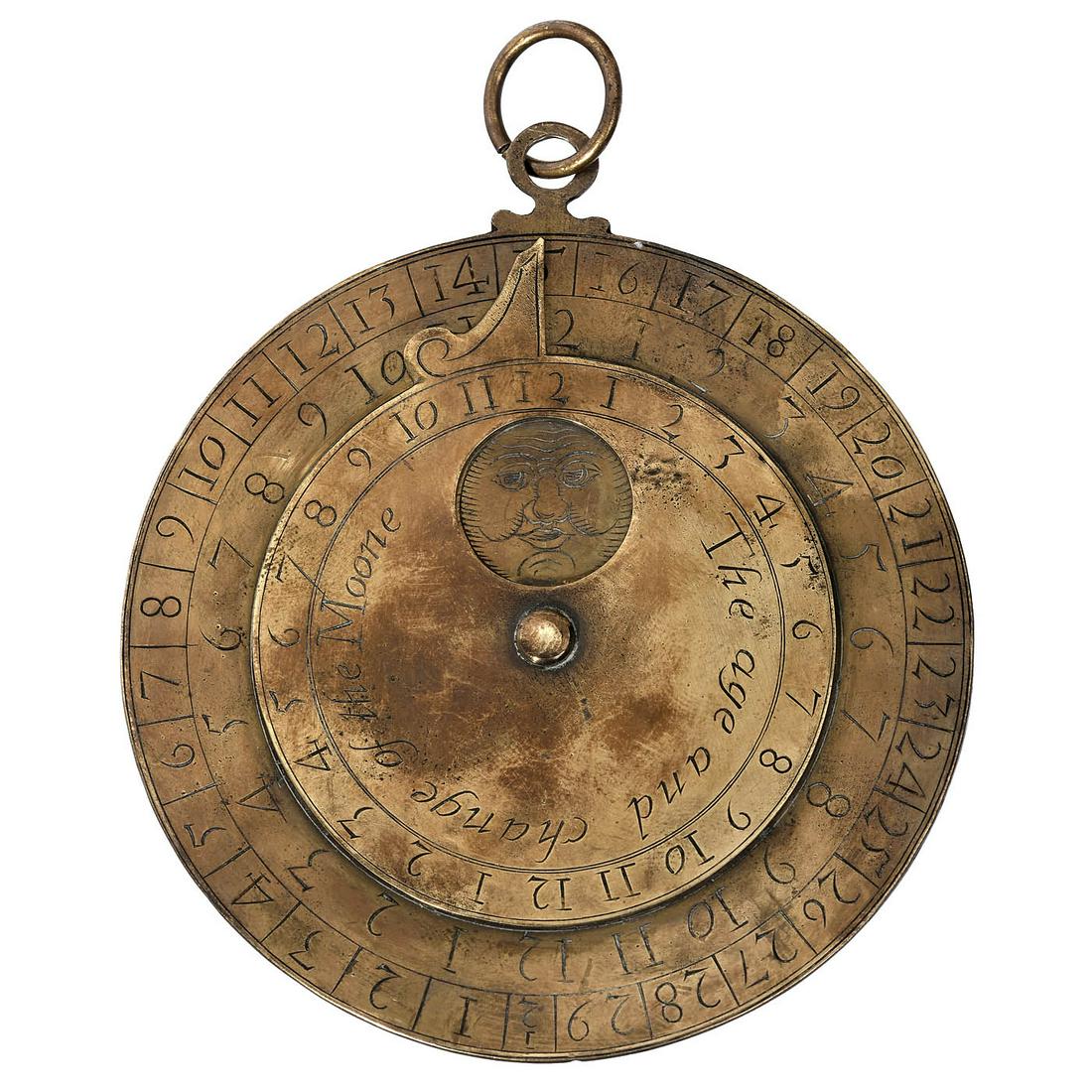 An English Brass Multi-Component Perpetual Calendar, late 18th Century (1 of 4)