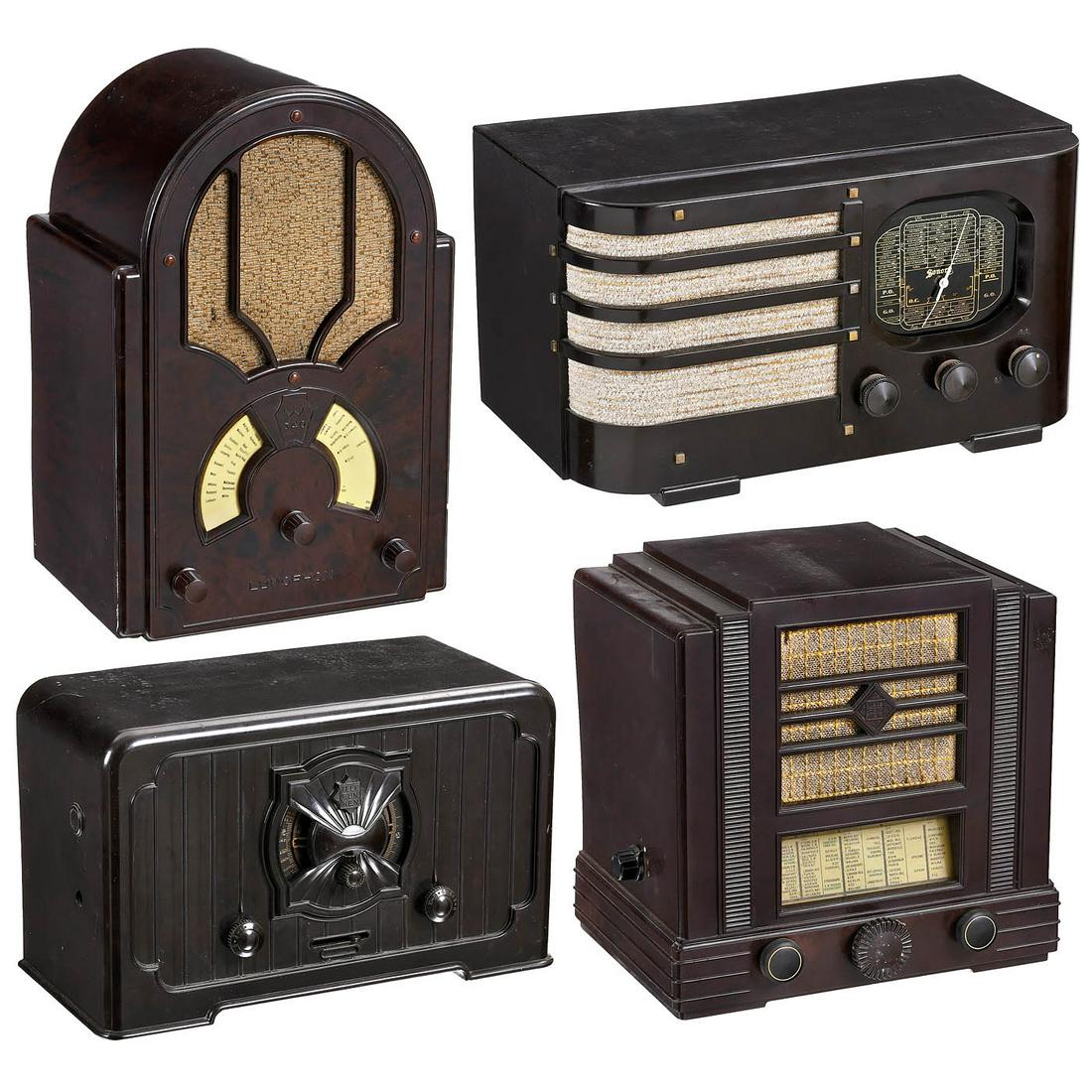 4 Radio Receivers with Bakelite Cases (1 of 5)