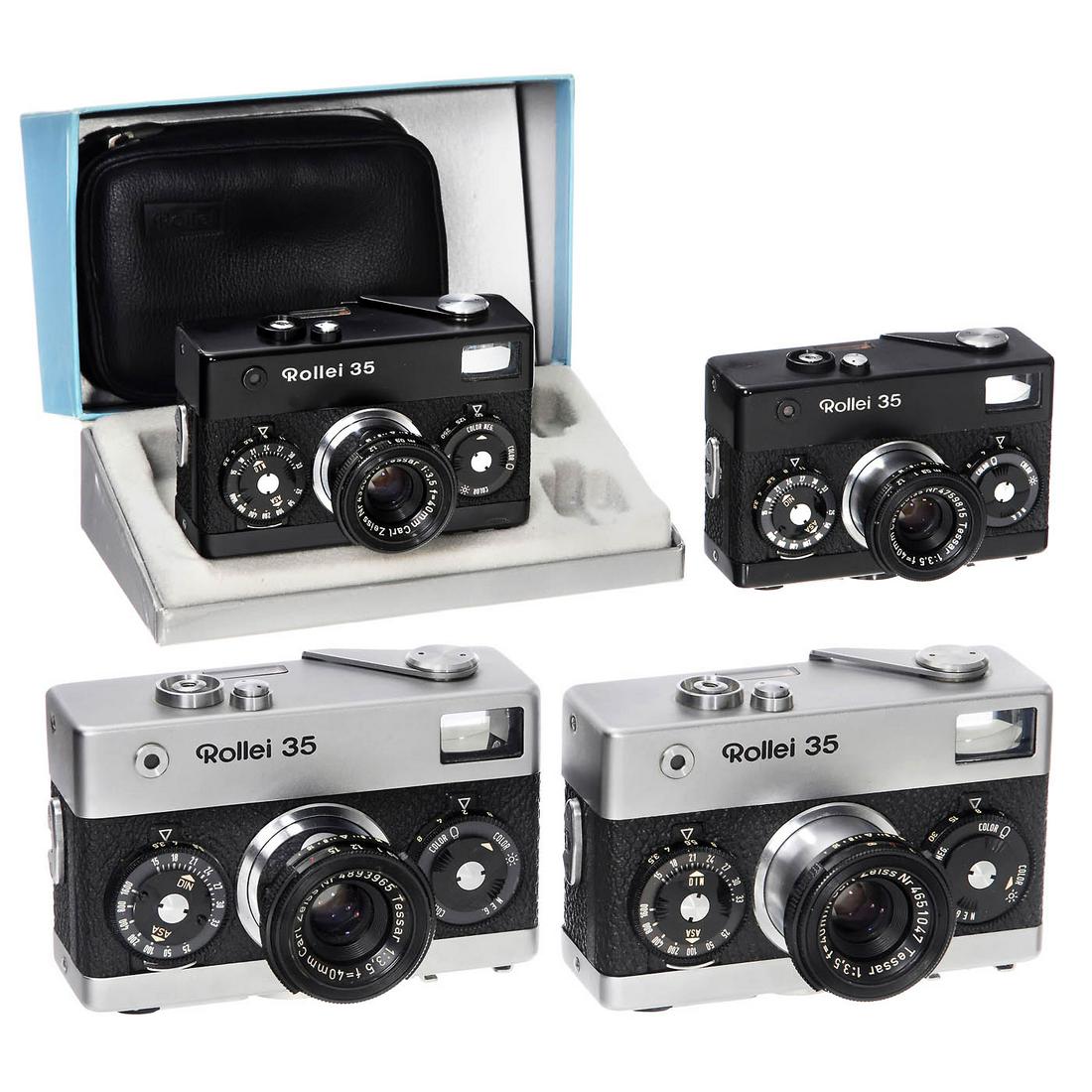 4 Early Rollei 35 Models "Made in Germany" (1 of 3)