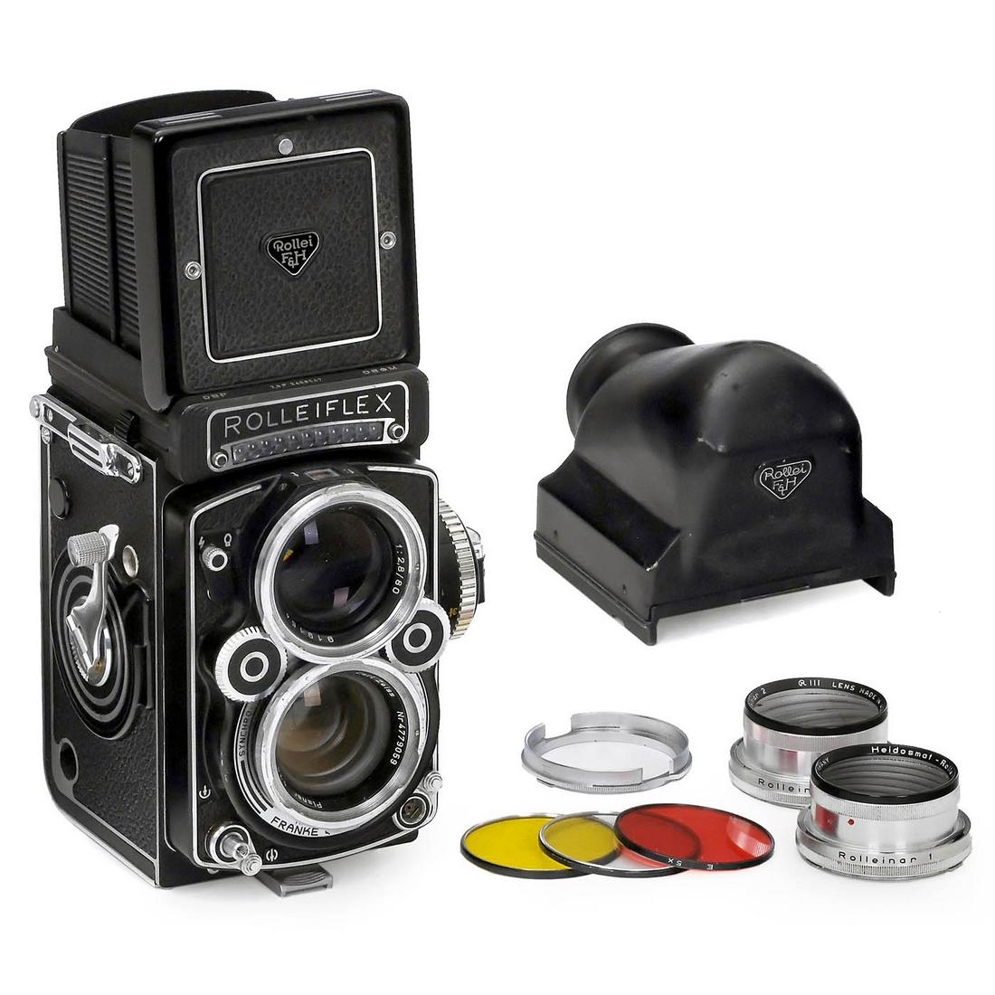 Rolleiflex 2,8 F with Accessories, c. 1966 (1 of 1)