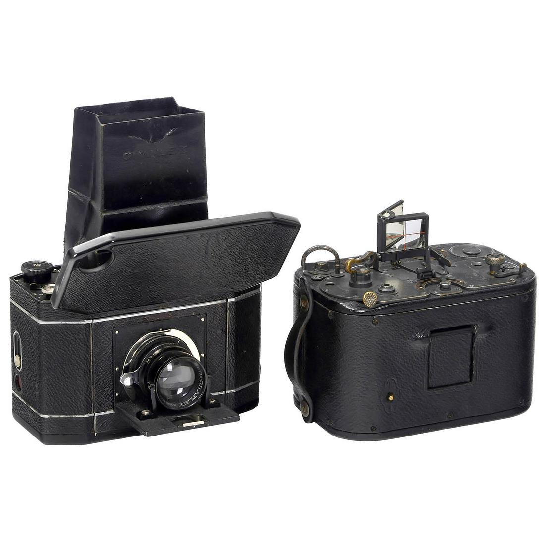 Graphic No. 0 and National Graflex: Graphic No. 0 and National Graflex 1) Folmer & Schwing, Rochester, New York. Graphic No. 0, no. 26813, 1 5/8 x 2 ½ in. on rollfilm 127, with Kodak Anastigmat 6,3/72 mm no. 516, focal plane shutte