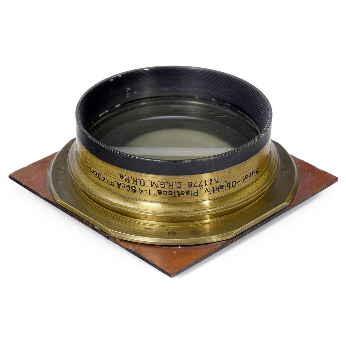 Rare Brass-Bound "Plasticca" 4/40 cm Art Portrait Lens, c. 1920 (1 of 1)