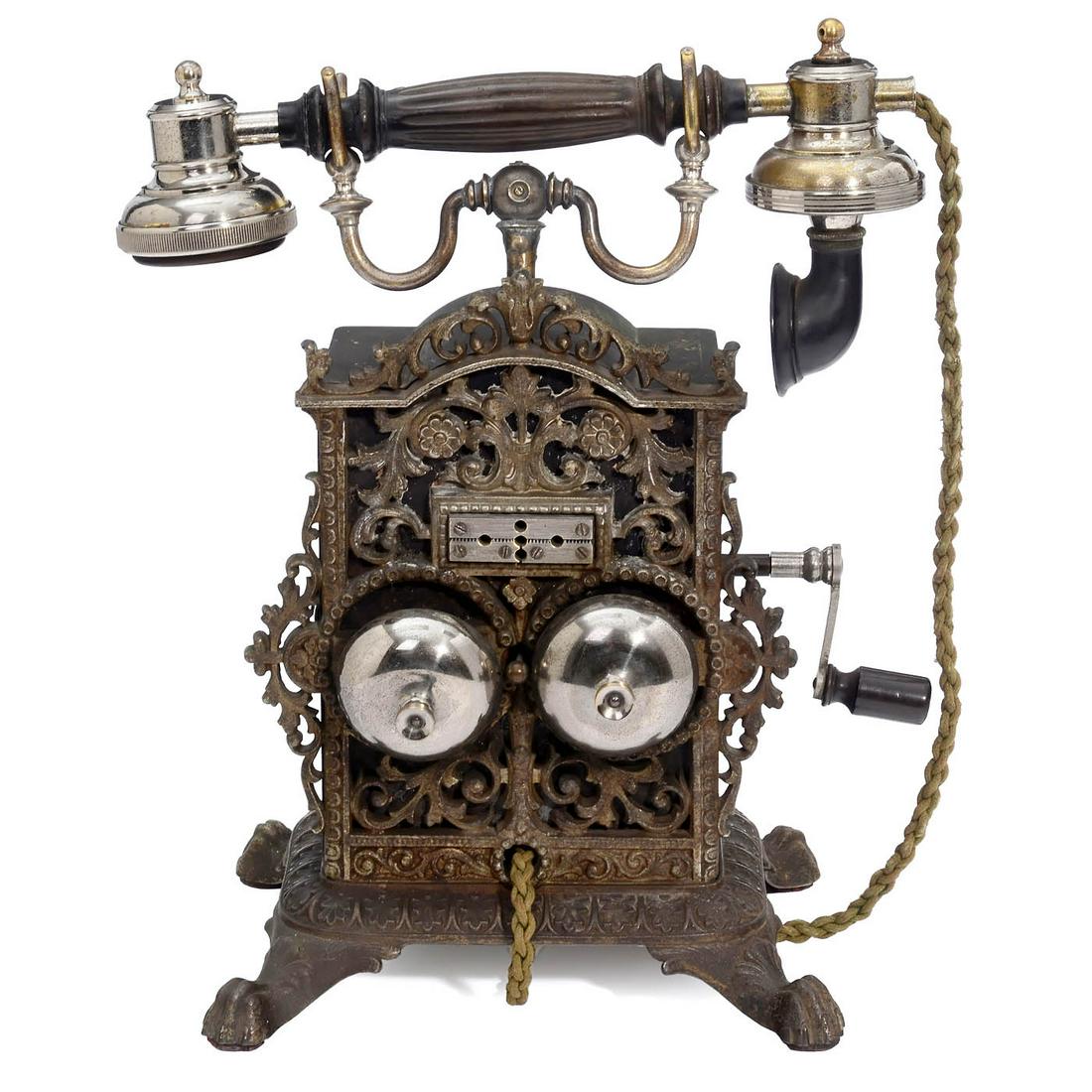 Very Rare Deluxe Telephone by Elektrisk Bureau Kristiania, c. 1894 (1 of 4)