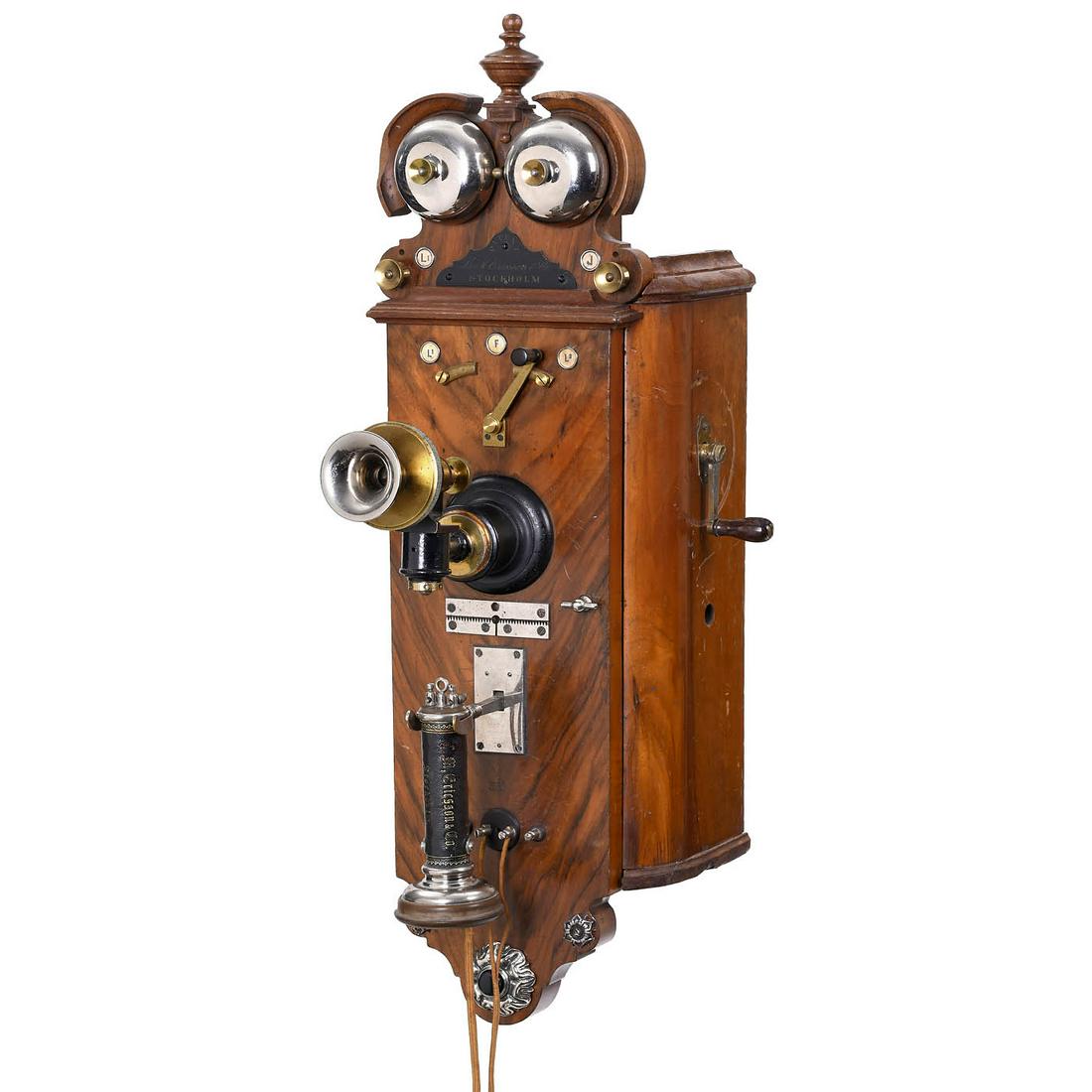 The First Complete Wall Telephone Set by L.M. Ericsson, 1880 (1 of 5)