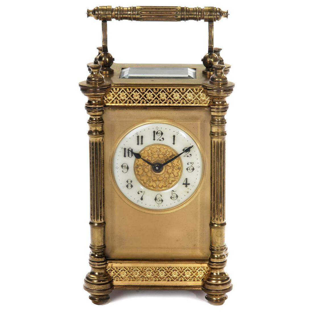French Gilt-Brass Carriage Clock, c. 1880 (1 of 4)