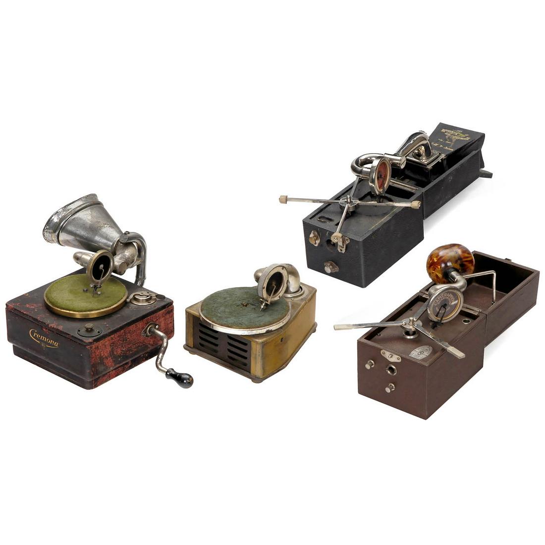 4 Small Gramophones (1 of 3)