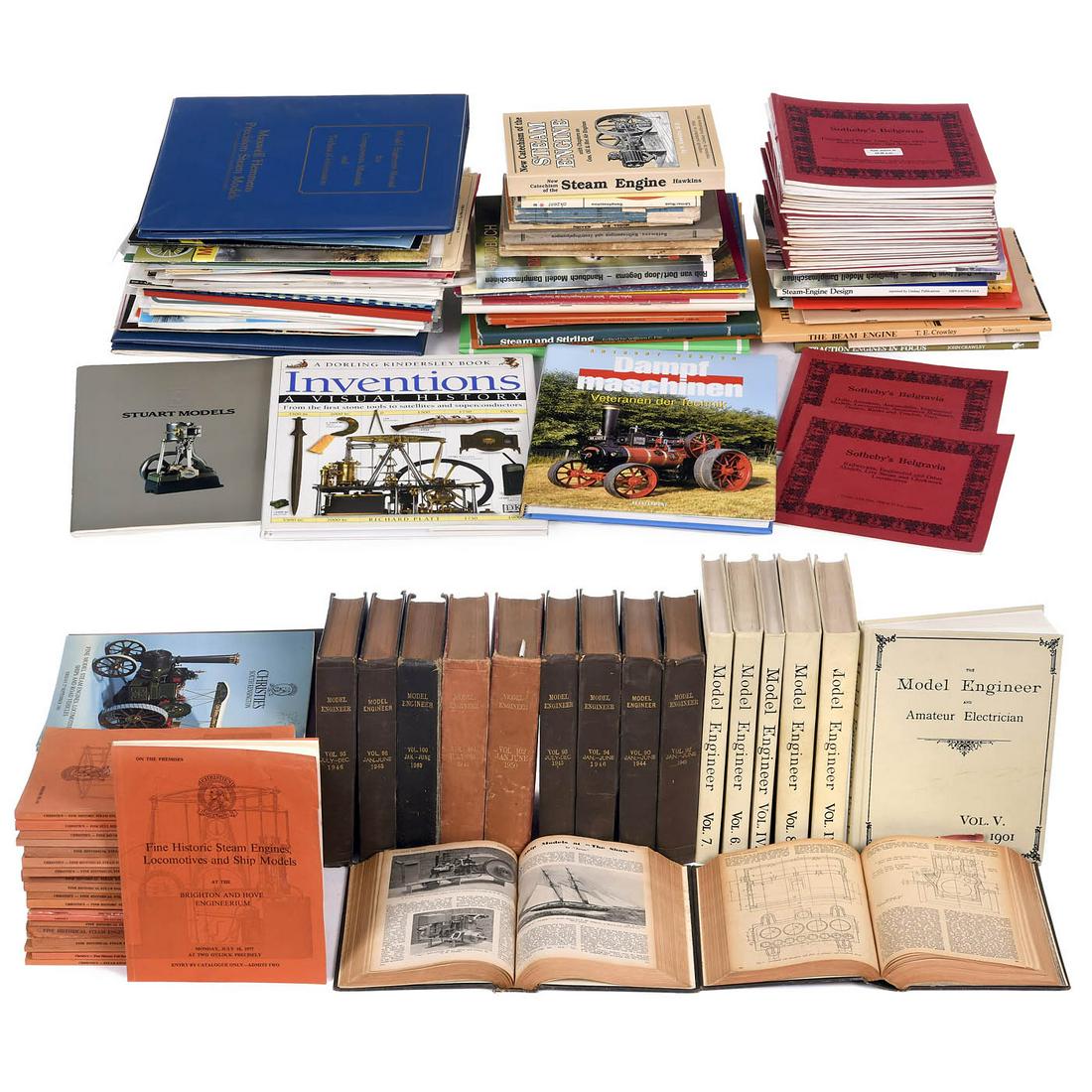Journals, Books, Auction Catalogs and other Publications about Steam Engines. (1 of 3)