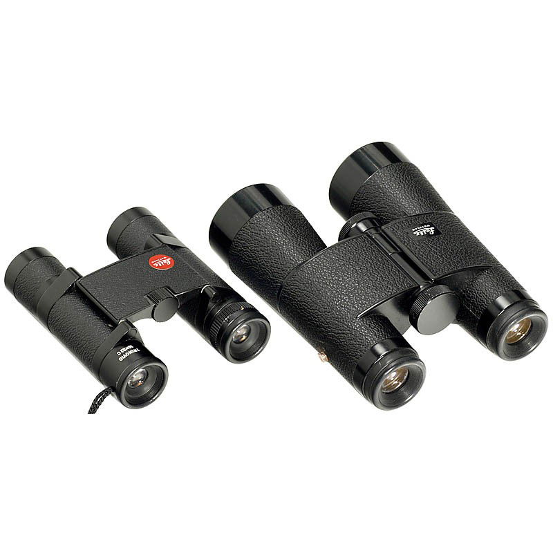 2 Binoculars "Leitz, Wetzlar": 2 Binoculars "Leitz, Wetzlar" 1) Trinovid 10 x 40, 122 m/1.000 m, with case, fungus in all glasses. (2-3/5) - And: 2) Trinovid 10 x 22 C, with case. (2-/2-) 2 Ferngläser "Leitz, Wetzlar" 1) Trinovid