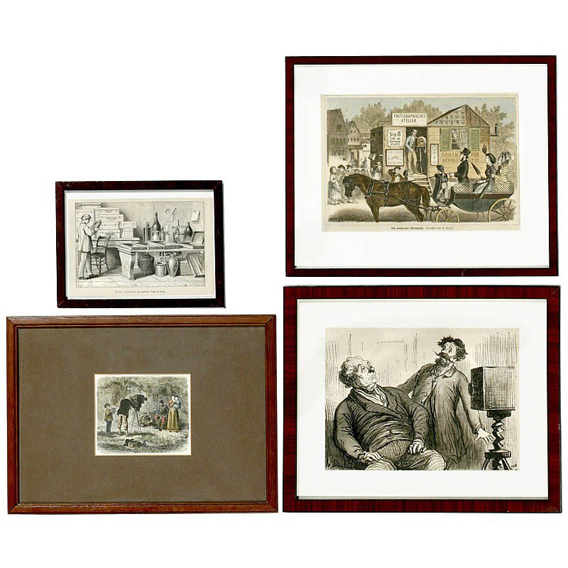 5 Graphics "Photography": 5 Graphics "Photography" Prints from the beginning of photography, with picture frames, sizes of the frames 5 1/2 x 7 4/5 in. up to 10 1/5 x 12 1/4 in. 4 Graphiken "Photographie" Graphiken und Drucke 