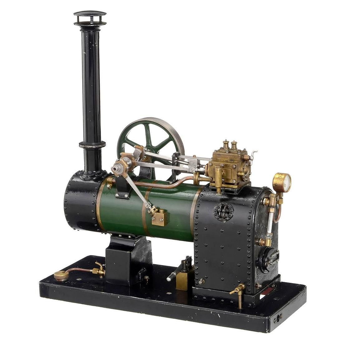 Working Model of a Stationary Single-Cylinder Overtype Steam Engine, c. 1960 (1 of 1)