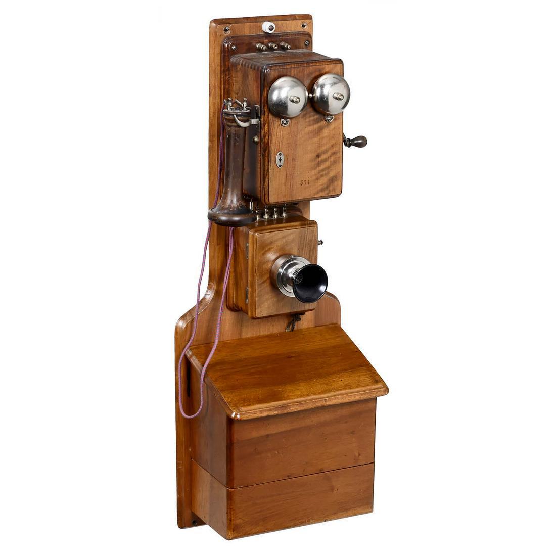 Swiss Wall Telephone by Hasler, c. 1895 (1 of 2)