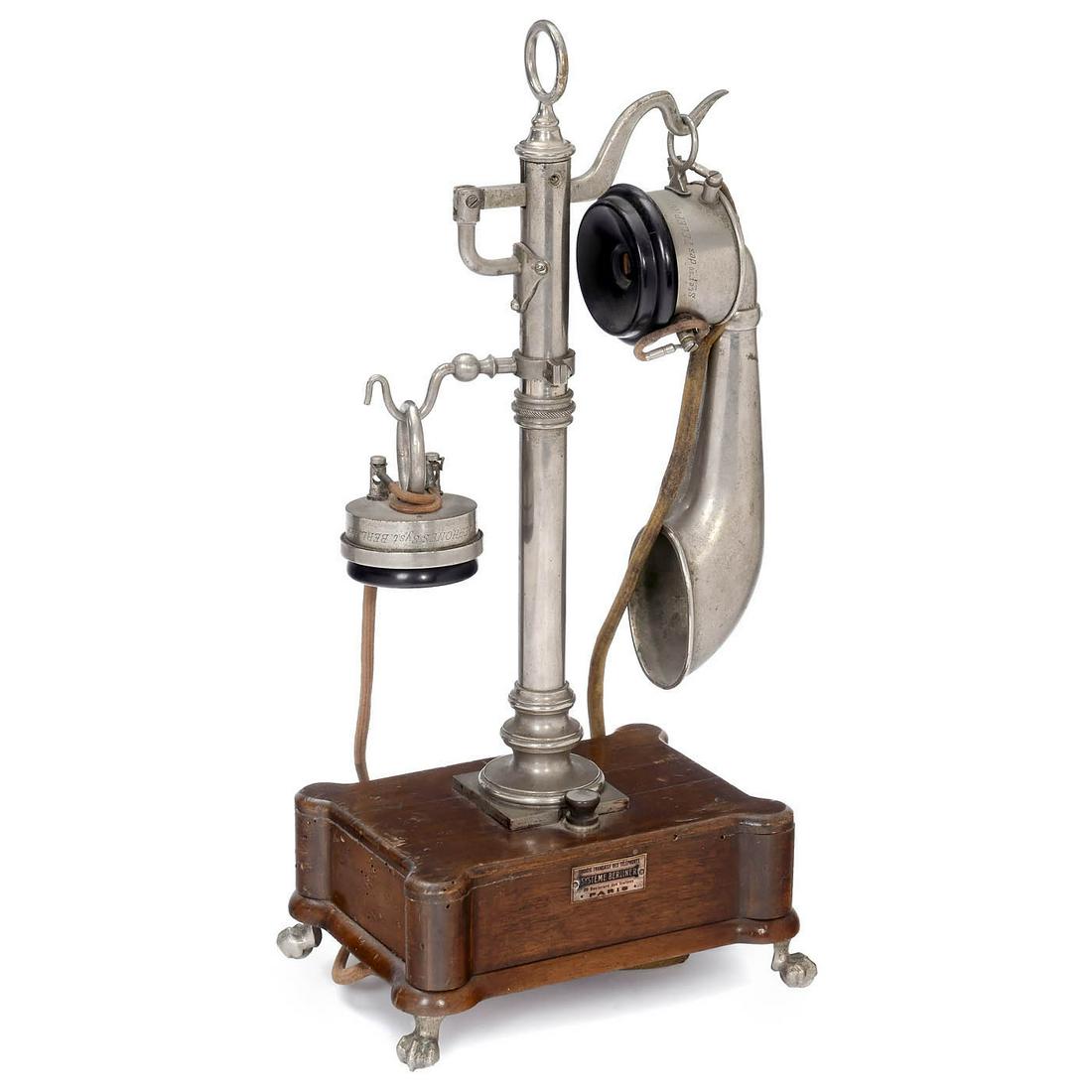 French Desk Telephone after Berliner, c. 1910 (1 of 1)