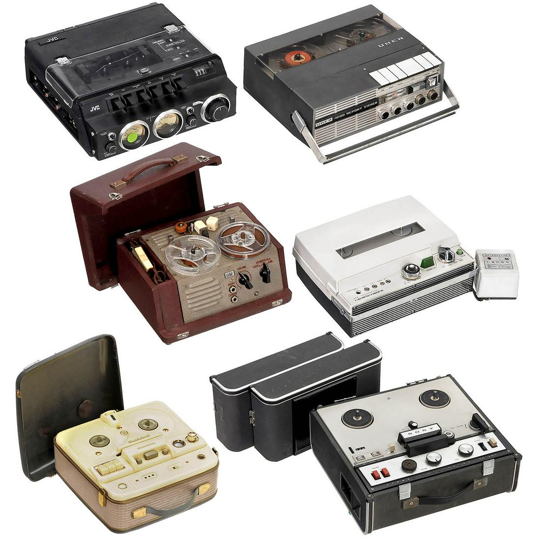 6 Reporter Tape Recorders, c. 1955-75 (1 of 5)