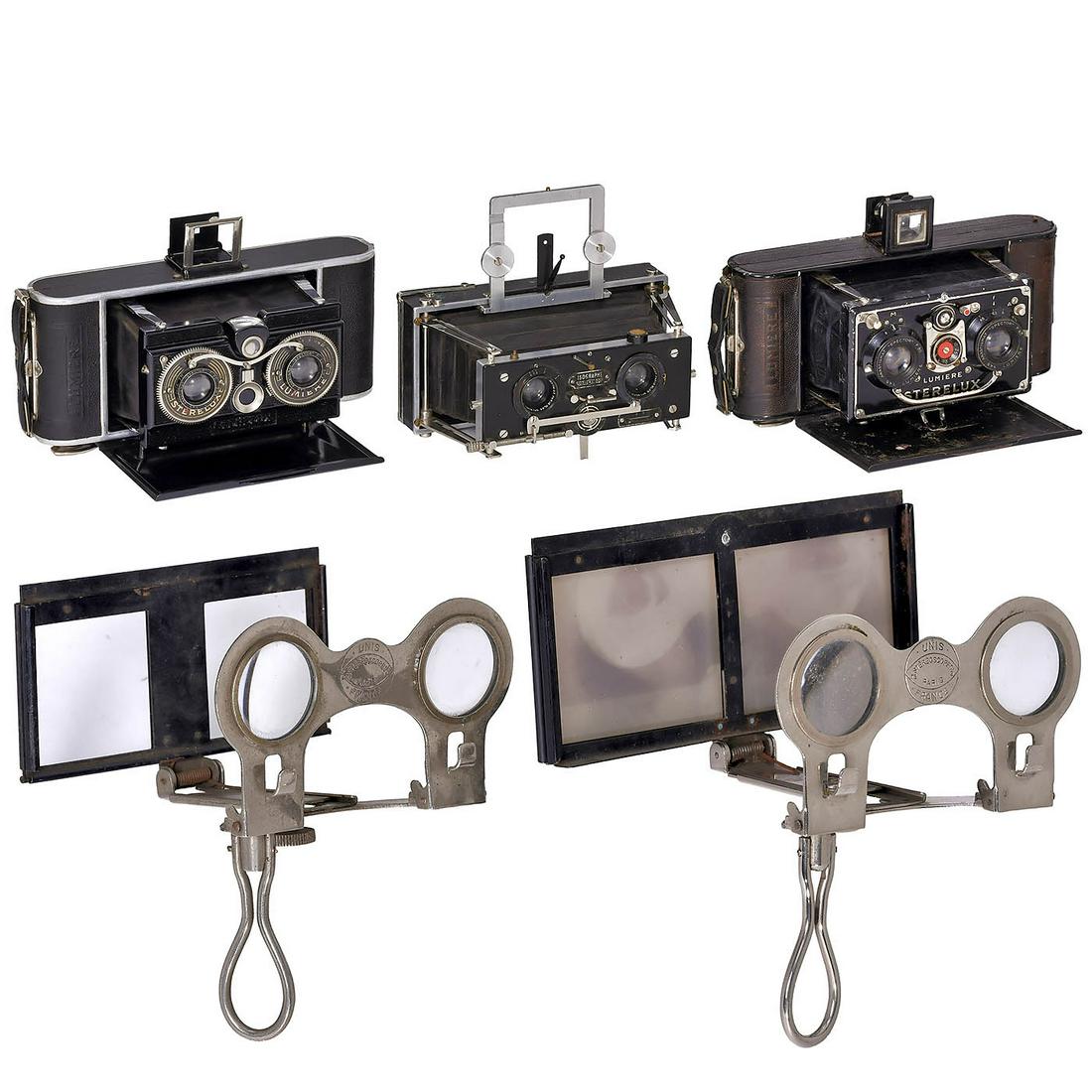 Isographe, Sterelux Mod. I and II and 2 Stereo Viewers (1 of 3)