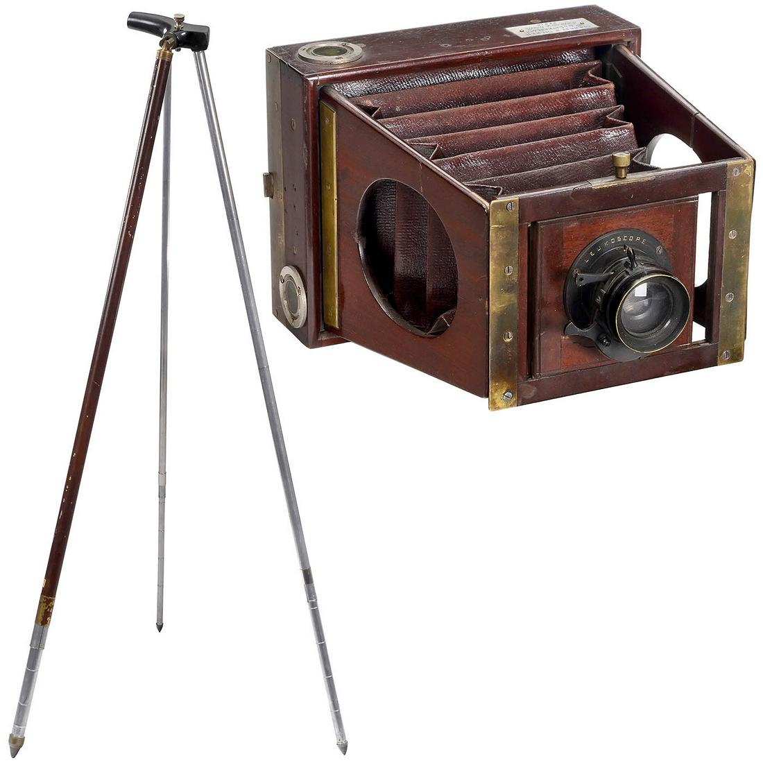 Chambre à Joues or "Eclipse" and a Jaki-Type Walking Stick Tripod, 1890 (1 of 3)