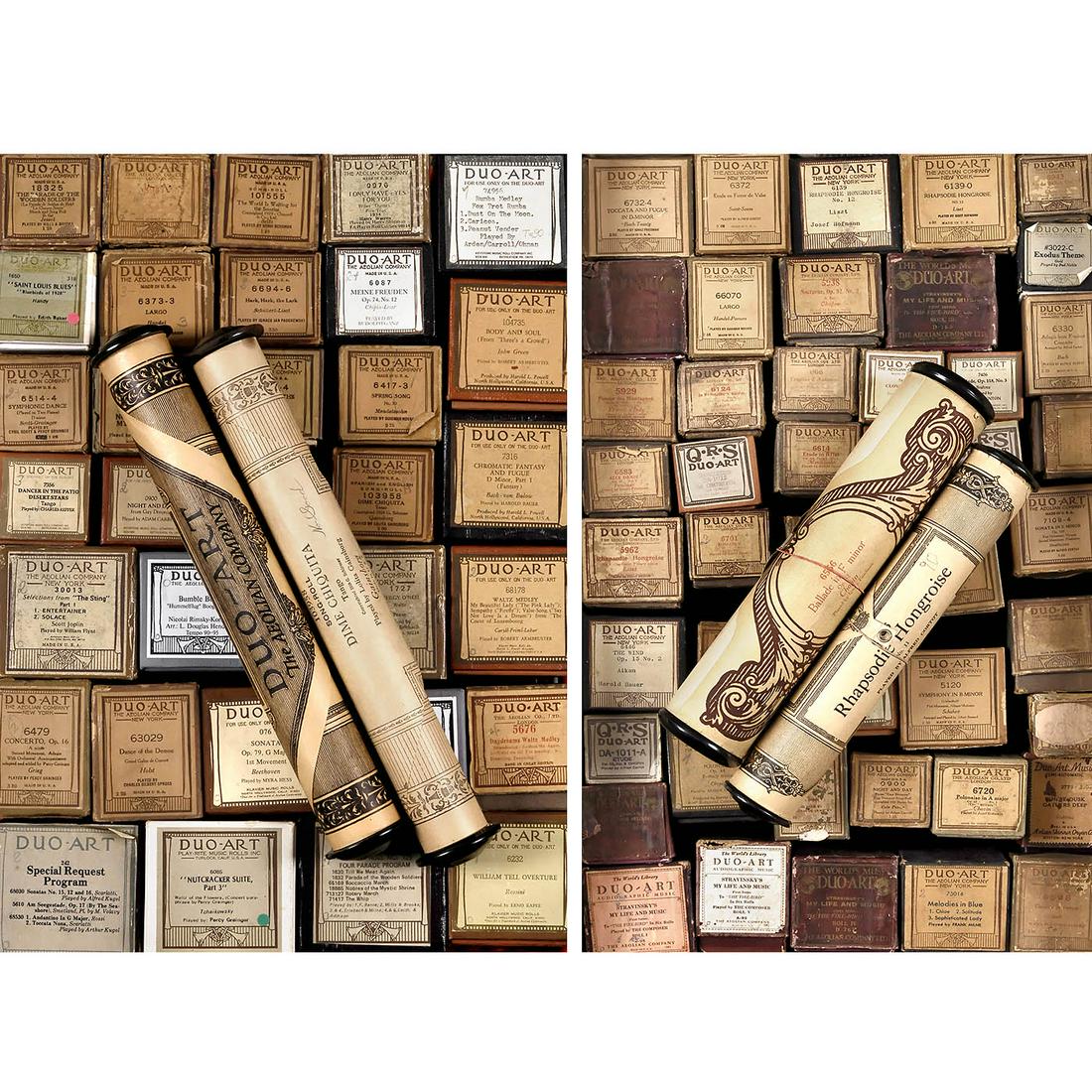 Lot of 190 Duo-Art Player Piano Rolls (1 of 3)