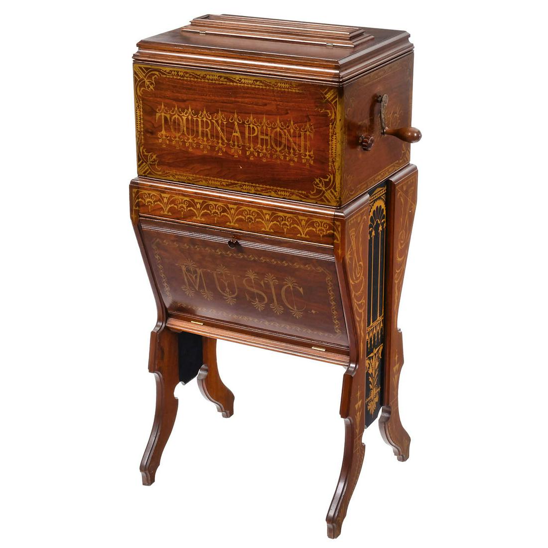 Tournaphone Floor-Standing Cabinet Organette, c. 1885 (1 of 3)