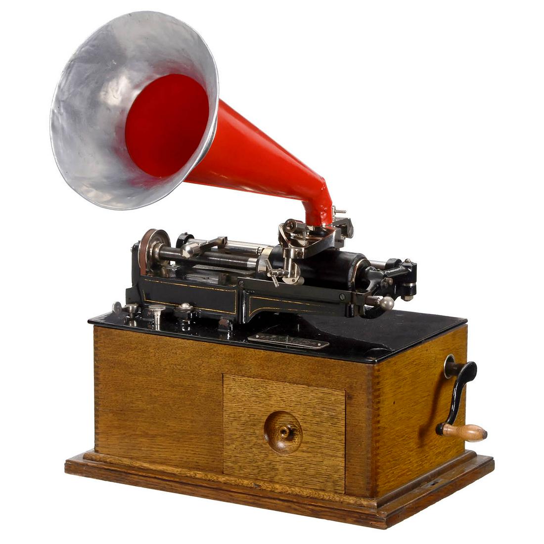 Edison Spring Motor Phonograph with Bettini Reproducer, c. 1895 (1 of 6)
