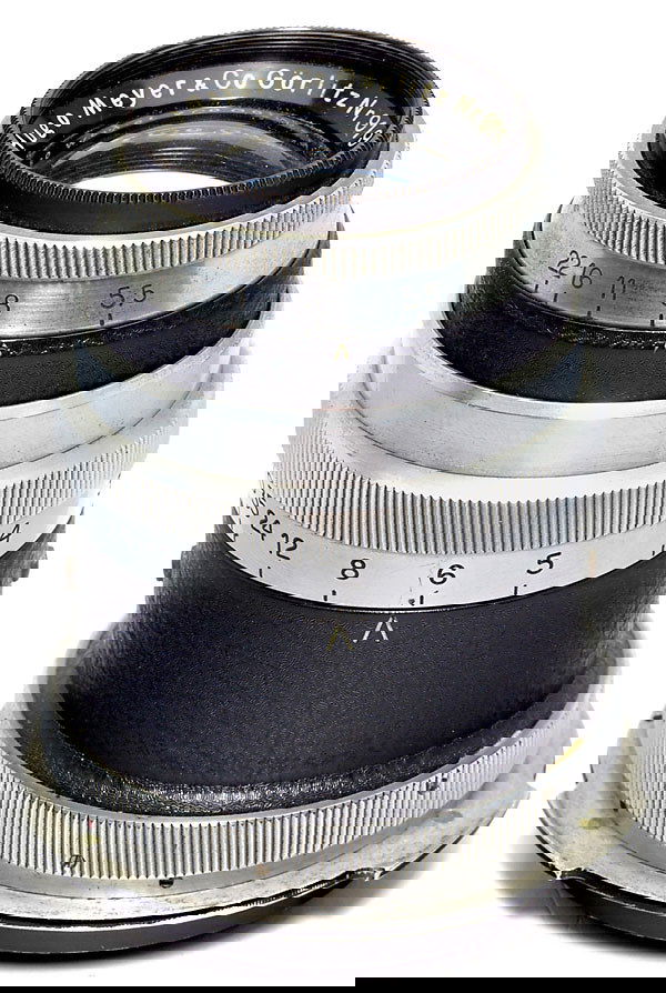 Meyer Tele Megor 5,5/18 cm für Exakta 66: Hugo Meyer & Co., Görlitz, Nr. 919.153. Für die Starenkasten-Exakta! Tele Megor 5,5/18 cm for Exakta 66 Hugo Meyer & Co., Görlitz, No. 919.153. For post-war Exakta 66.