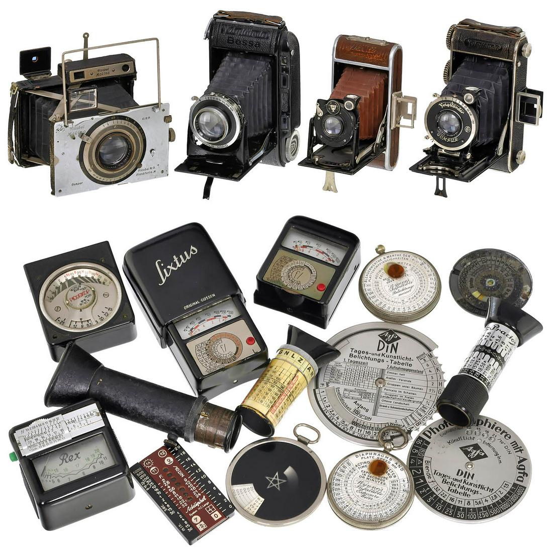 4 Rollfilm Cameras, 14 Early Light Meters and Flash Accessories (1 of 1)