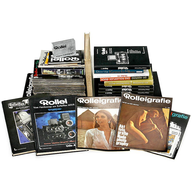 Rollei Literature: Rollei Literature 1) Claus Prochnow, "Rollei Report", Volume I-IV, and "Technical Report". - 2) Claus Prochnow, "Rollei 35". - 3) 5 Rollei books by Udo Afalter. - 4) "Kameras für Millionen". - 5) 2 x