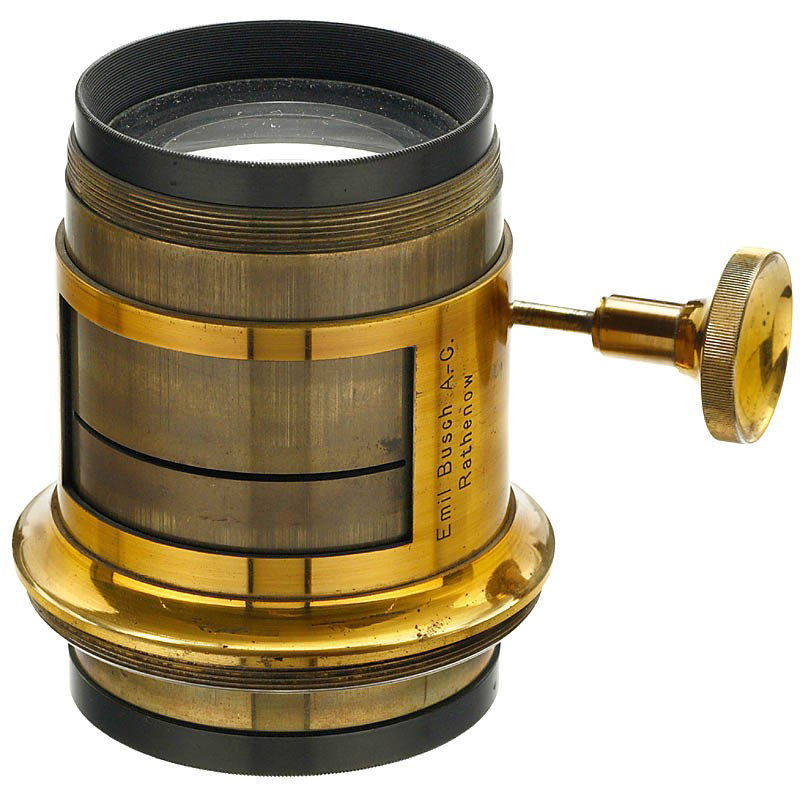Portrait Doppel-Objectiv System III No. 3 F = 170: Portrait Doppel-Objectiv System III No. 3 F = 170 mm, c. 1870 Emil Busch A.-G., Rathenow. Brass lens, without serial number, for waterhouse stop, rack-and-pinion focusing, height: 4 1/3 in., Ø 3 1/6 