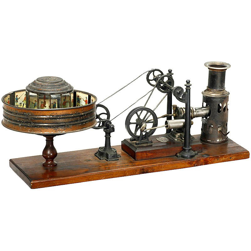 "Kinematofor" by Ernst Plank, 1898: "Kinematofor" by Ernst Plank, 1898 Extremely rare original "Praxinoscope", powered by a hot-air engine, made by the famous German tin toy manufacturer Ernst Plank, Nuremberg. Very attractive apparatus