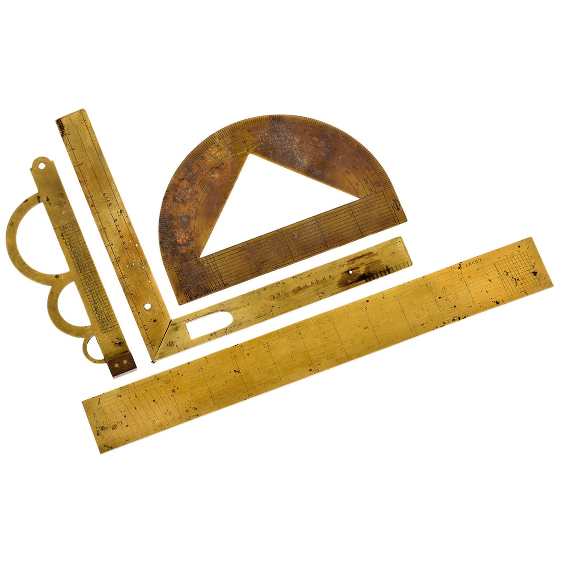 4 Geometric Drawing Instrumente, c. 1800 (1 of 1)