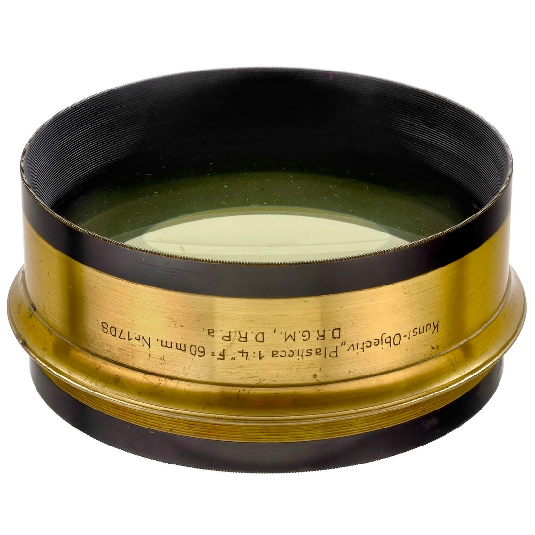 Rare Brass-Bound "Plasticca" 4/60 cm Art Portrait Lens, c. 1920 (1 of 1)