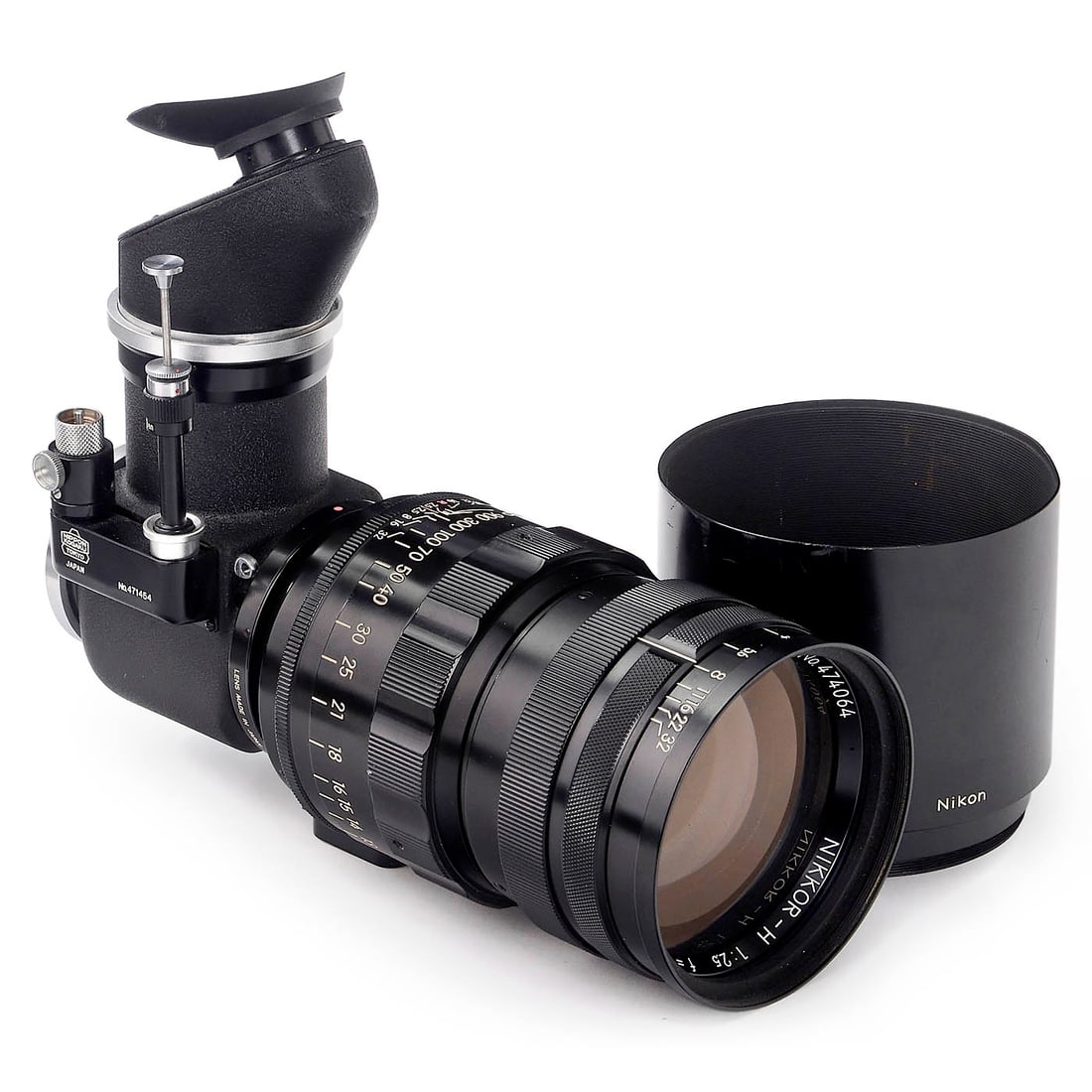 Nikon Reflex Housing II with Nikkor-H 2.5/18 cm Lens, 1955/56 onwards (1 of 2)