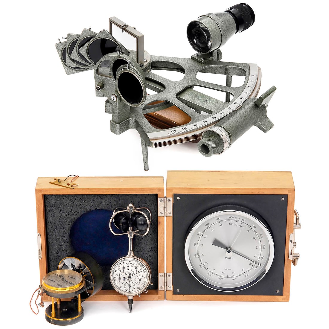 1 Sextant, 2 Anemometers and 1 Barometer (1 of 3)
