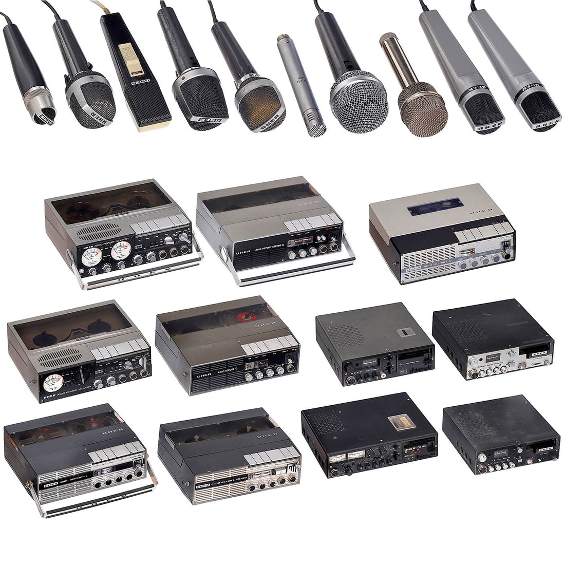 7 Uher Report Tape Recorders, 4 Uher Cassette Recorders and Extensive Accessories (1 of 9)