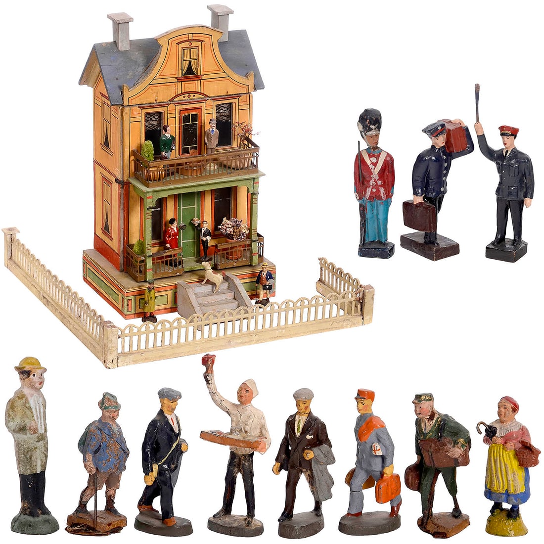 Blue-Roof Doll’s House by Moritz Gottschalk, c. 1910 (1 of 6)