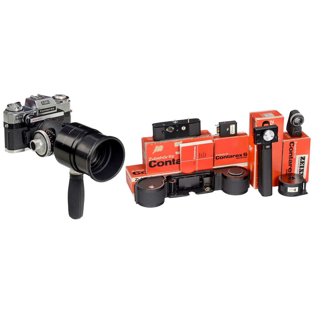 Contarex Sonnar 2.8/180 mm Lens and Contarex electronic Camera (1 of 3)