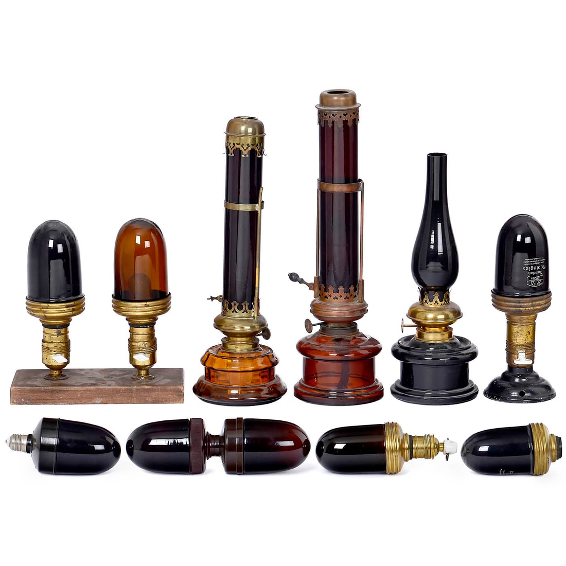 Ica/Zeiss Ikon Ruby Glass Lamps, 1912-30 (1 of 1)