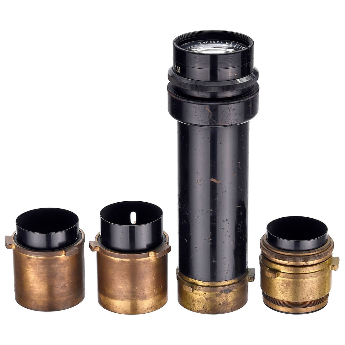 4 Tessar Lenses for Askania Universal Cameras, c. 1923-26 (1 of 1)