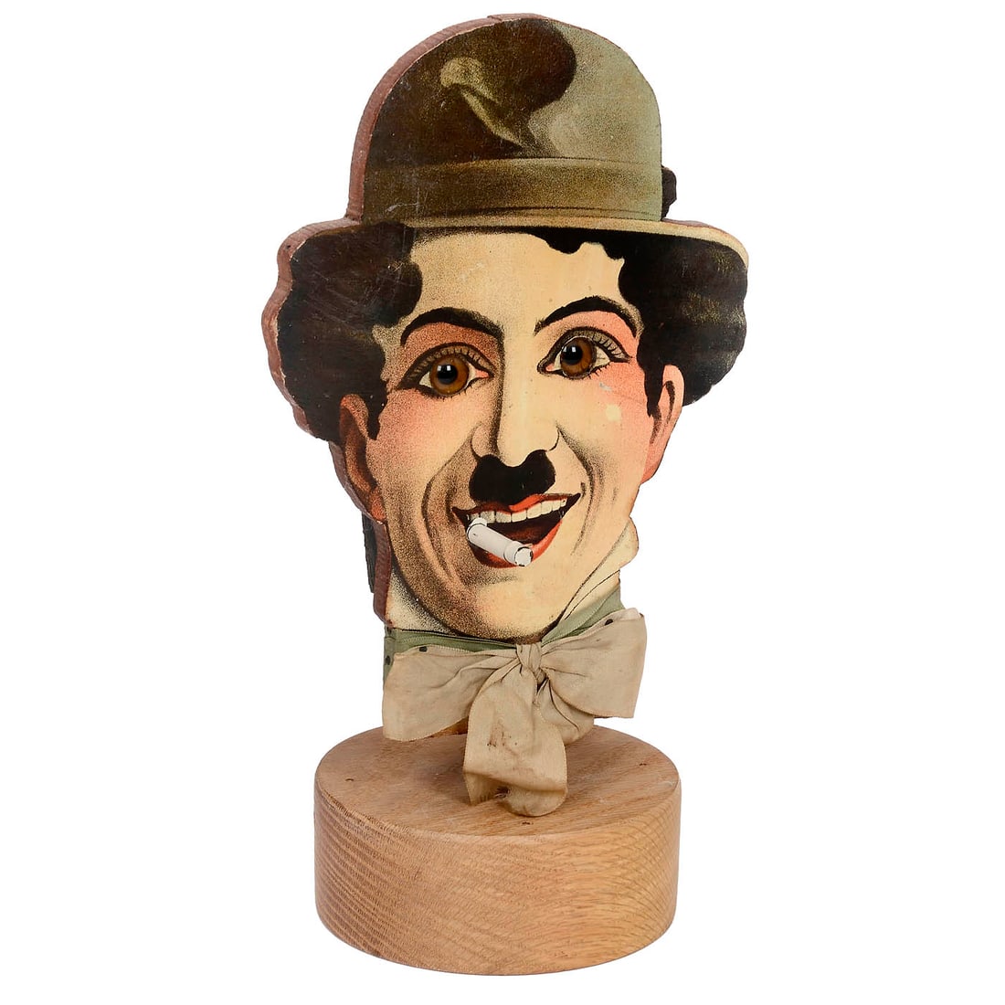 Charlie Chaplin Head with Illuminated Eyes, c. 1930 (1 of 1)