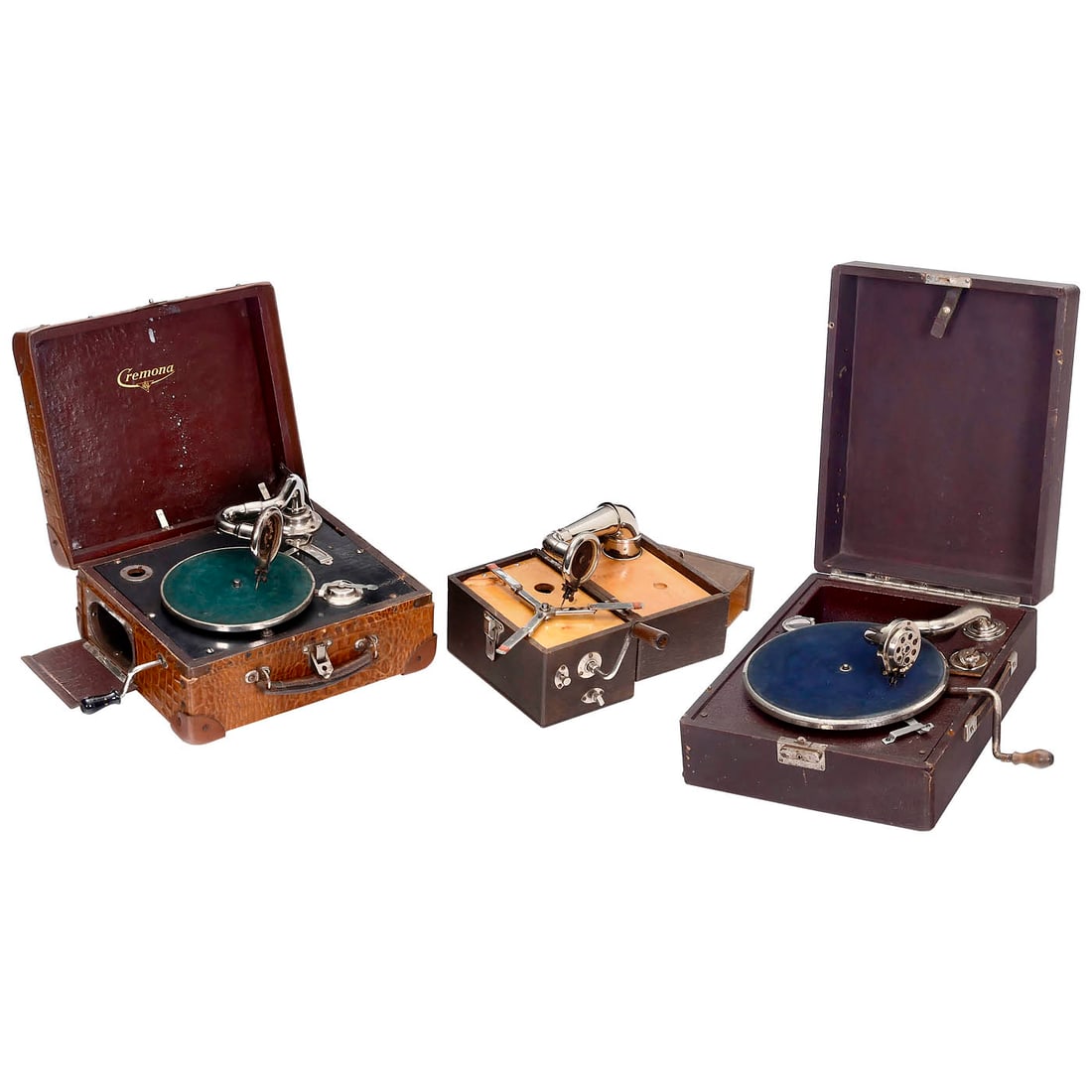 3 Portable Gramophones, c. 1925 (1 of 3)