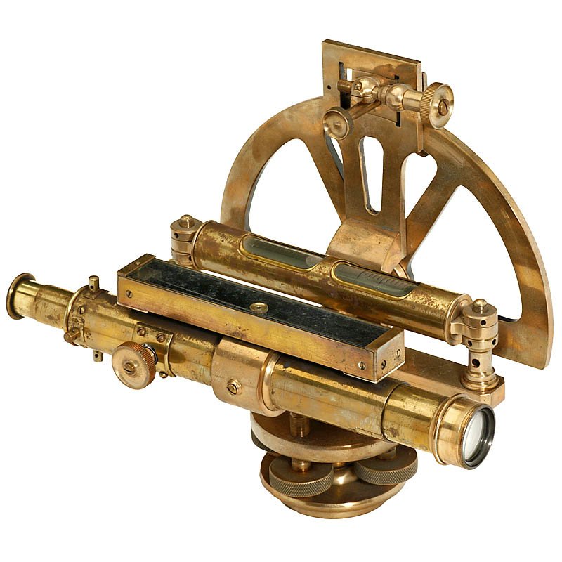 Improved Hayes' Mining Level by "Carsatelli": Improved Hayes' Mining Level by "Carsatelli" English level, engraved "J. Carsatelli & Son, Manchester", serial no. 284, polished brass, with compass and 2 bubble levels, height 9 in., in wooden case. 