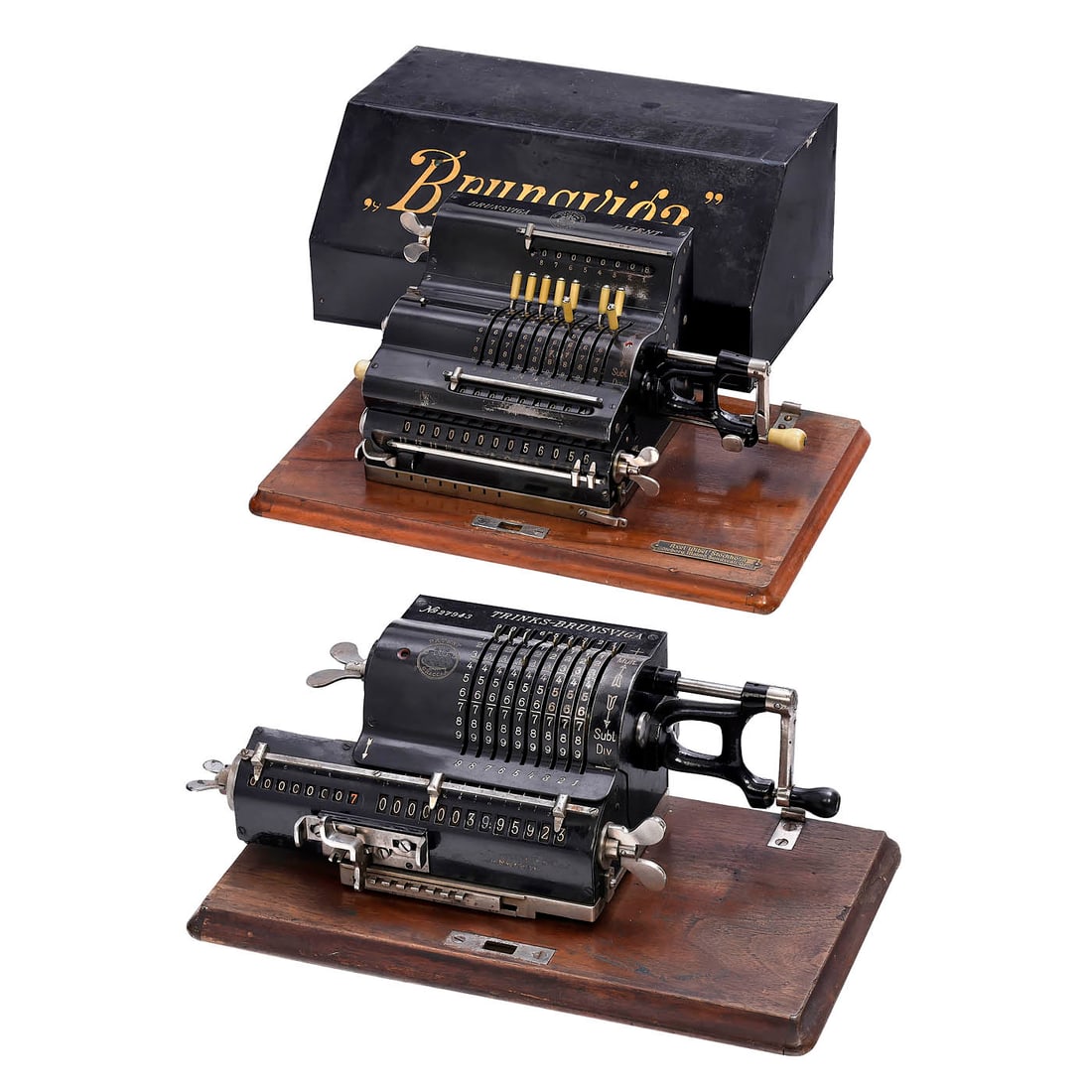 2 Brunsviga Spoked-Wheel Calculating Machines (1 of 3)