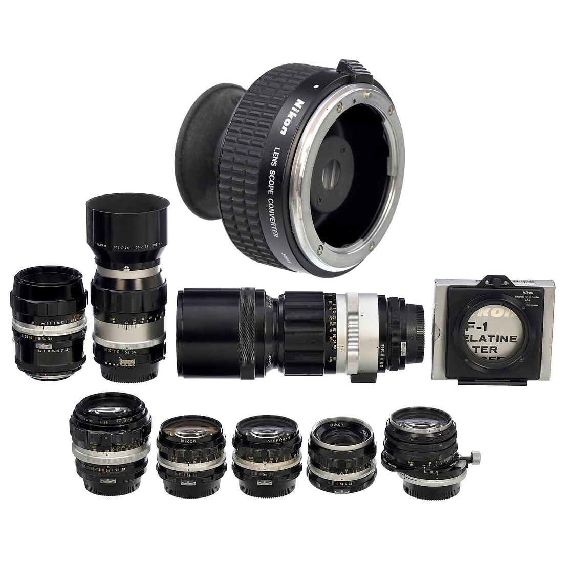 Dia Stone Telephoto Lens Adapter Device For Using Nikon Lenses As A Telescope Body Cap Pouch Case